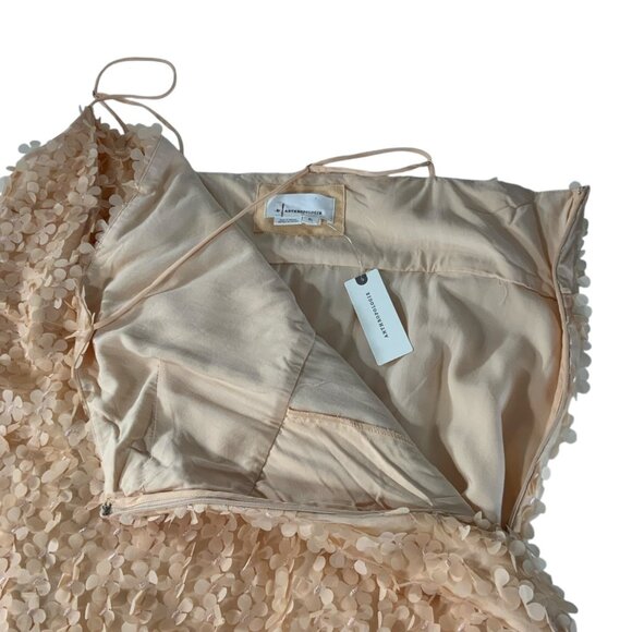 Anthropologie 3D Floral Embellished Mini Dress XL Peach NEW - Picture 5 of 14